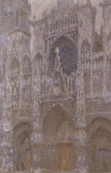 Claude Monet Rouen Cathedral in Overcast Weather